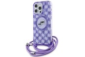 Mobil - Covers & Cases - Karl Lagerfeld IML Crossbody Monogram Karl & Choupette Head MagSafe Case for iPhone 15 Pro Max - Purple - 3666339286736
