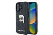 Mobil - Covers & Cases - Karl Lagerfeld Monogram Karl Head Pin iPhone 16 Case - Black - 3666339329549