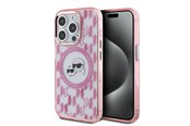 Mobil - Covers & Cases - Karl Lagerfeld IML Monogram Karl & Choupette Head MagSafe Case for iPhone 15 Pro Max - Pink - 3666339285050