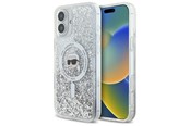 Mobil - Covers & Cases - Karl Lagerfeld Liquid Glitter Karl Head Magsafe iPhone 16 Case - Clear - 3666339319168