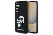 Mobil - Covers & Cases - Karl Lagerfeld 3D Rubber Karl&Choupette Case for Samsung Galaxy S24 FE - Black - 3666339386399