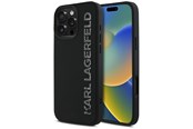 Mobil - Covers & Cases - Karl Lagerfeld HC 3D Rubber Elongated Glitter iPhone 16 Pro Case - Black - 3666339357023