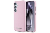 Mobil - Covers & Cases - Karl Lagerfeld Saffiano Full Wrapped Elongated Metal Logo MagSafe Case for Samsung Galaxy S25 - Pink - 3666339450267