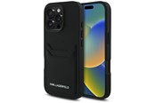 Mobil - Covers & Cases - Karl Lagerfeld HC Grained PU Cardslot Metal Elong iPhone 16 Pro Case - Black - 3666339355425