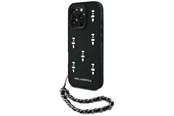 Mobil - Covers & Cases - Karl Lagerfeld Saffiano Crystals w/Chain iPhone 16 Pro Case - Black - 3666339357740