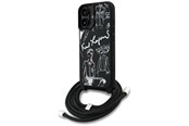 Mobil - Covers & Cases - Karl Lagerfeld Crossbody Grained Pattern & Logo Case for iPhone 16 - Black - 3666339467982