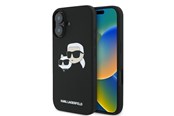 Mobil - Covers & Cases - Karl Lagerfeld Silicone Nauble Heads Print MagSafe Case for iPhone 16 - Black - 3666339319526