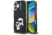Mobil - Covers & Cases - Karl Lagerfeld IML Aquarelle Karl & Choupette & Logo iPhone 16 Case - Black - 3666339464745