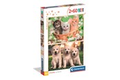 Puslespil - Clementoni Puzzle Noli Brothers In Fur 2x60 pieces Floor - 24820