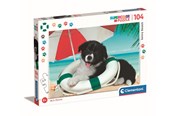 Puslespil - Clementoni Puzzle Puppy on the Beach 104 pieces (Super) Floor - 25741