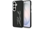 Mobil - Covers & Cases - Karl Lagerfeld Grained Signature Metal Resin Logo Case for Samsung Galaxy S26 - Black - 3666339612375