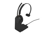 Hovedtelefoner/headset - Jabra Evolve3 65 MS - USB-C with Dongle - Mono (Incl. Charging Stand) - 36599-899-889