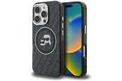 Mobil - Covers & Cases - Karl Lagerfeld IML Glitter Karl & Choupette Heads Logo MagSafe Case for iPhone 16 Pro - Black - 3666339459369
