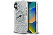 Mobil - Covers & Cases - Karl Lagerfeld IML Glitter Karl & Choupette Heads Logo MagSafe iPhone 16 Case - Gray - 3666339468521