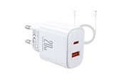Kamera & objektivtilbehør - Joyroom Oplader JR-TCF05 Flash, 20W + C to L Kabel 1m (White) - JR-TCF05 White C-L