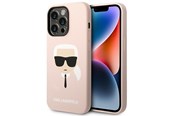 Mobil - Covers & Cases - Karl Lagerfeld KLHCP14LSLKHLP iPhone 14 Pro 6.1 "hardcase pink / pink Silicone Karl`s Head - 3666339085469