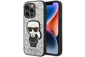 Mobil - Covers & Cases - Karl Lagerfeld KLHCP14XGFKPG iPhone 14 Pro Max 6.7 "hardcase silver / silver Glitter Flakes Ikonik - 3666339077426