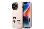 Mobil - Covers & Cases - Karl Lagerfeld KLHMP14LSSKCI iPhone 14 Pro 6.1 "hardcase light pink / light pink Silicone Karl & Choupette Magsafe - 3666339078133