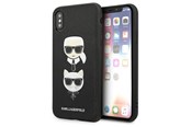 Mobil - Covers & Cases - Karl Lagerfeld Saffiano Karl&Choupette Head case for iPhone XS Max - black - 3666339055011