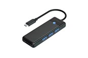 USB hub - ORICO PAPW3AT-U3 USB Hub 4-port 3x USB-A 3.0 with microSD/SD card reader 1.8 m - black USB hub - USB 3.0 - 4 ports - Sort - PAPW3AT-C3-18-BK-EP