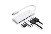 USB hub - ORICO PAPW4A-C3 USB Hub 4-port 4x USB-A 3.0 0.5 m - white USB hub - USB 3.0 - 4 ports - Hvid - PAPW4A-C3-05-WH-EP