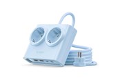 Strømkabel (ekstern) - ORICO PDC25 25W 6in1 Power Strip 2x AC + 2x USB-A + 2x USB-C - Blue - PDC25-2A2U2C-EU-BL-EP-HU