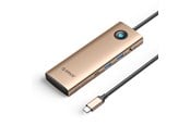 USB hub - ORICO PW11 9in1 USB-C Docking Station 2x USB-A 3.0 1x USB-C 3.0 1x USB-C PD 100 1x HDMI 4K 60Hz 1x microSD/SD 1x RJ45 2.5G Ethernet 1x Audio 3.5mm - Rose Gold USB hub - USB 3.0 - 9 ports - PW11-9P25R-RG-EP