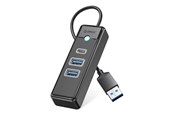 USB hub - ORICO PWC2U-U3 3-port USB hub 2x USB-A 3.0 1x USB-C 3.0 0.5 m - black USB hub - USB 3.0 - Sort - PWC2U-U3-05-BK-EP