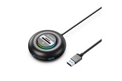 USB hub - ORICO YXR4 RGB USB Hub 4-Port USB-A 3.0 with SD and microSD Reader 1.8m - Black USB hub - USB 3.0 - 4 ports - Sort - YXR5-U3-18-BK-BP