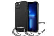 Mobil - Covers & Cases - Karl Lagerfeld KLHCP13SPMK iPhone 13 mini 5.4 "hardcase black / black Leather Textured and Chain - 3666339049928