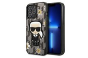 Mobil - Covers & Cases - Karl Lagerfeld Flower Ikonik Karl case for iPhone 13 Pro / iPhone 13 - gray - 3666339049461
