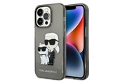 Mobil - Covers & Cases - Karl Lagerfeld Glitter Karl&Choupette case for iPhone 14 Pro - black - 3666339087227
