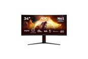 Skærm - 34" AOC G4 CU34G4ZCA computer monitor 86.4 cm (34") 3440 x 1440 pixels Black Red - CU34G4ZCA