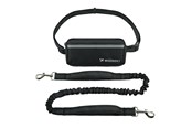 Sport & Fitness - Wozinsky WPST-01 Hoftebælte med lomme og elastisk snor til løb med en hund - Sort - 5907769384974