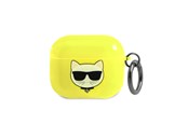 Mobil - Andet Tilbehør - Karl Lagerfeld Choupette Case for AirPods 3 - Yellow - 3666339009243