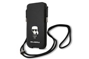 Mobil - Covers & Cases - Karl Lagerfeld Saffiano Ikonik Karl 6.1'' handbag - black - 3666339018719