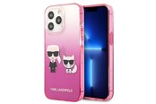 Mobil - Covers & Cases - Karl Lagerfeld Gradient Ikonik Karl&Choupette Case for iPhone 13 Pro / iPhone 13 - Pink - 3666339049225