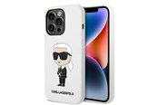 Mobil - Covers & Cases - Karl Lagerfeld KLHCP14LSNIKBCH iPhone 14 Pro 6.1" hardcase white/white Silicone Ikonik - 3666339086626