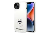 Mobil - Covers & Cases - Karl Lagerfeld Silicone Choupette case for iPhone 14 Plus - white - 3666339086770