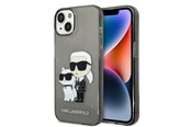Mobil - Covers & Cases - Karl Lagerfeld Glitter Karl&Choupette case for iPhone 14 Plus - black - 3666339087210