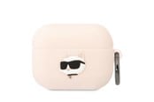 Mobil - Andet Tilbehør - Karl Lagerfeld KLAPRUNCHP AirPods Pro cover pink/pink Silicone Choupette Head 3D - 3666339087968