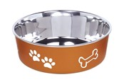 Hunde - Nobby Rustfi skål FUSION skridsikker 1800 ml Brun - L73831