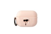 Mobil - Covers & Cases - Karl Lagerfeld KLAP2RUNIKP AirPods Pro 2 cover pink/pink Silicone Karl Head 3D - 3666339099251