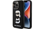 Mobil - Covers & Cases - Karl Lagerfeld Silicone Karl&Choupette Head case for iPhone 15 Pro Max - black - 3666339164829