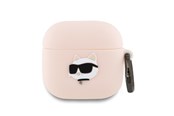 Mobil - Andet Tilbehør - Karl Lagerfeld Silicone Choupette Head 3D Case for AirPods 4 - Pink - 3666339398033