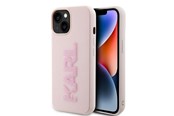 Mobil - Covers & Cases - Karl Lagerfeld 3D Rubber Glitter Logo case for iPhone 15 Plus - pink - 3666339166489