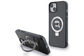 Mobil - Covers & Cases - Karl Lagerfeld Ring Stand Karl Head MagSafe Case for iPhone 15 Plus / 14 Plus - Black - 3666339168407