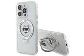 Mobil - Covers & Cases - Karl Lagerfeld KLHMP15LHMRSCHH iPhone 15 Pro 6.1" white/white hardcase Ring Stand Choupette Head MagSafe - 3666339168650