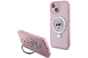 Mobil - Covers & Cases - Karl Lagerfeld KLHMP15SHMRSCHP iPhone 15 6.1" pink/pink hardcase Ring Stand Choupette Head MagSafe - 3666339168759