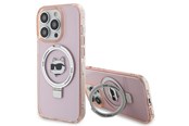 Mobil - Covers & Cases - Karl Lagerfeld KLHMP15LHMRSCHP iPhone 15 Pro 6.1" pink/pink hardcase Ring Stand Choupette Head MagSafe - 3666339168773